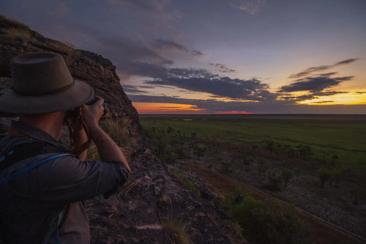 Sonny Royal photographing at sunset, Australia