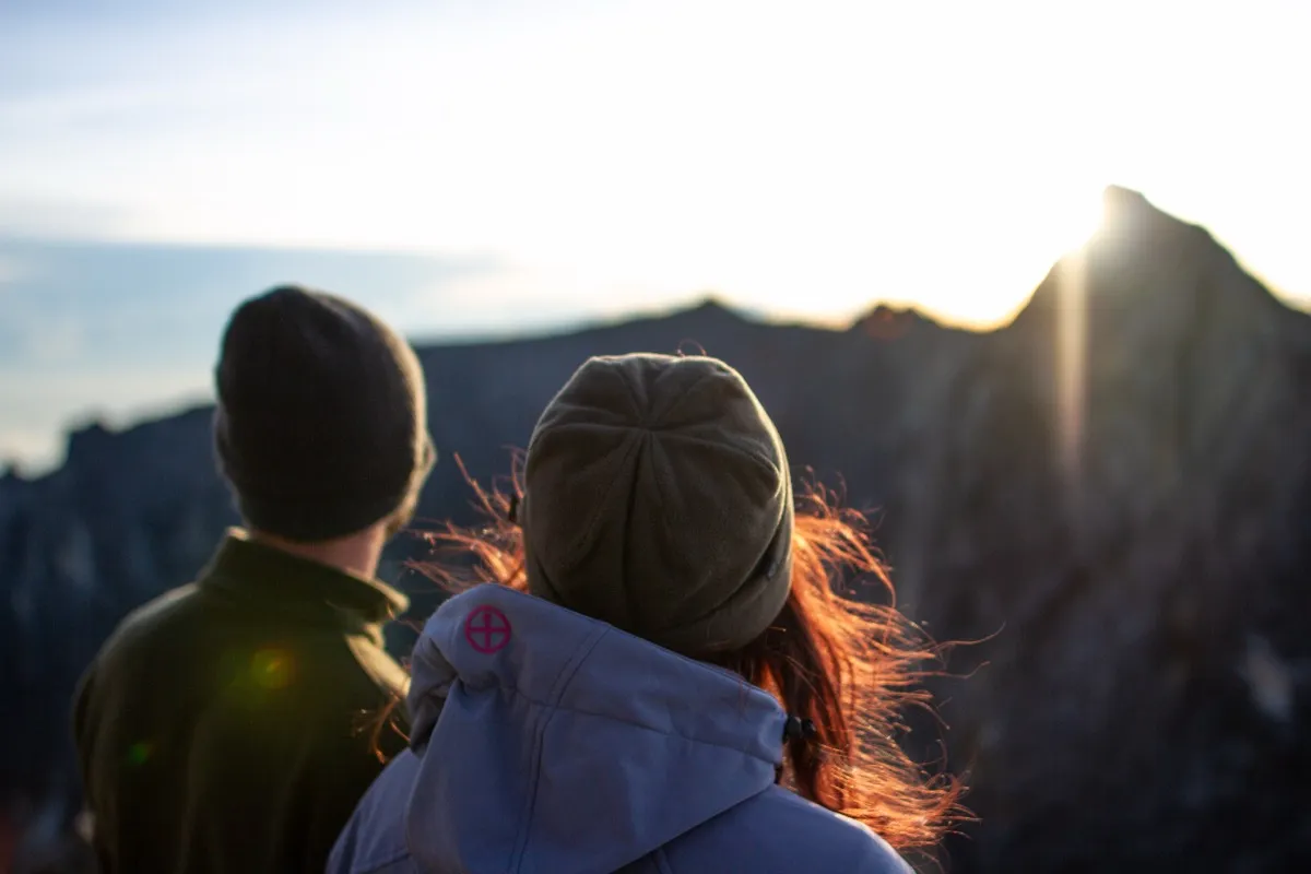Watching sunrise from Mount Kinabalu, Borneo